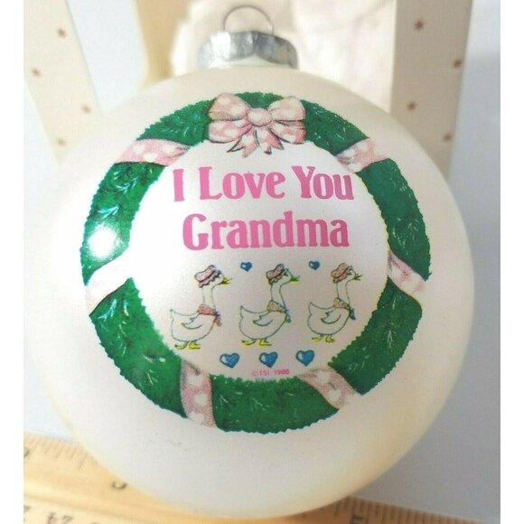 Grandma I Love You Glass Ornament Topperscot Christmas Collectors Series - Picture 2 of 6